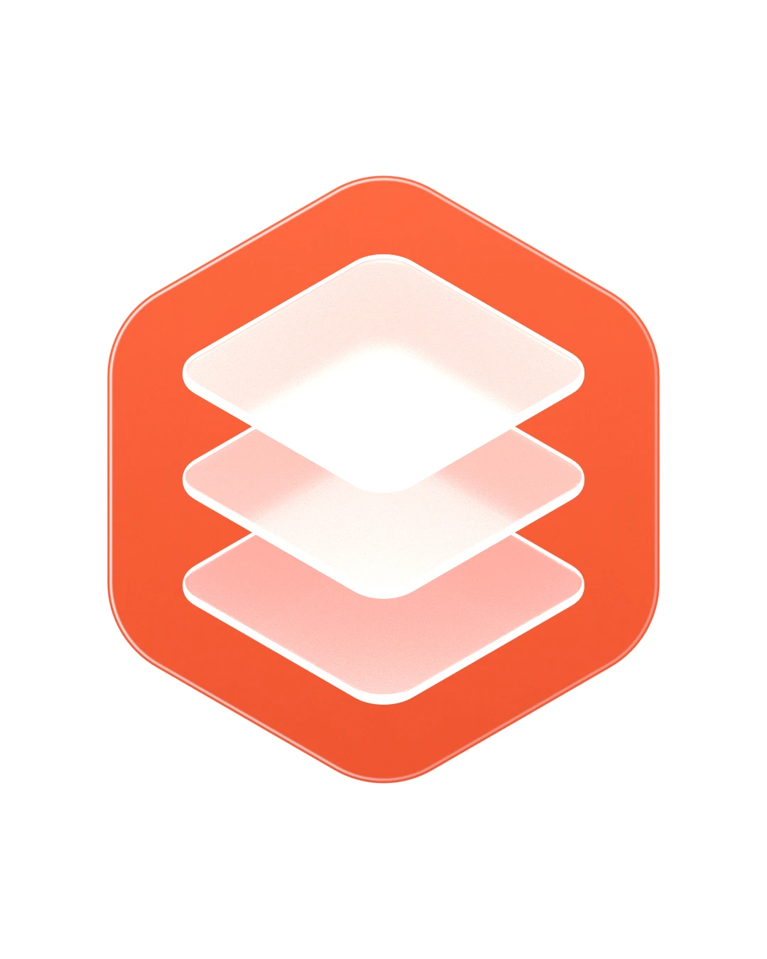 The Poster Database layered hexagon icon